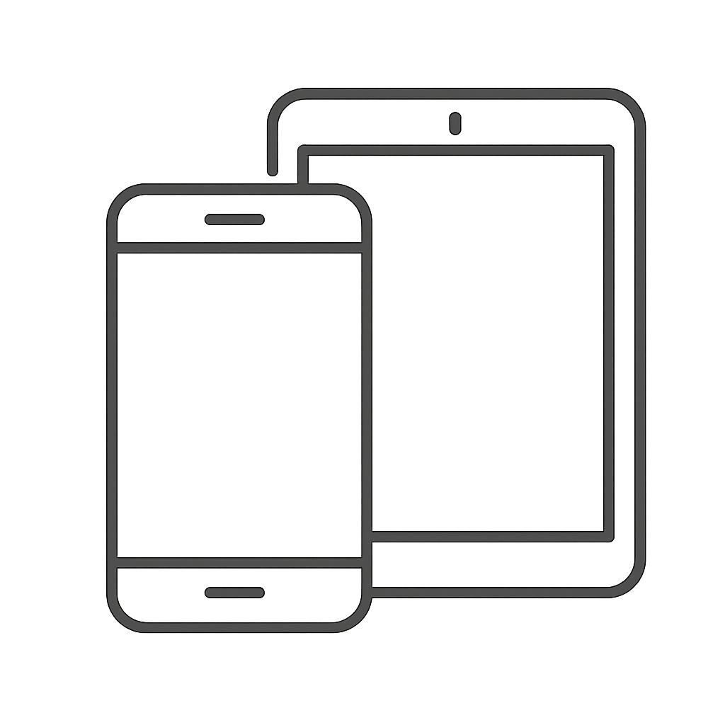 Two phones, one on top of the other.